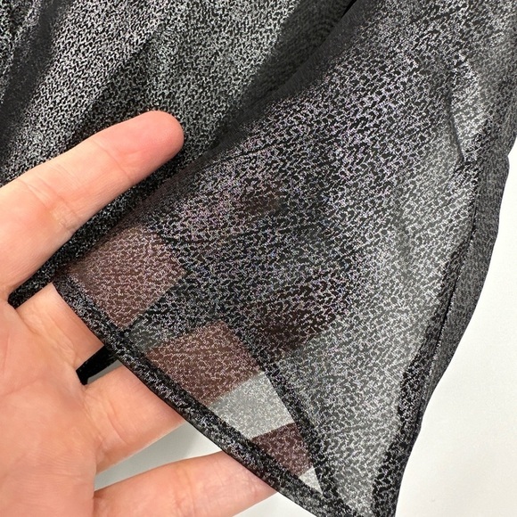 NWOT Express Lace-up Sheer Black Jumpsuit With Romper Shorts Inside Size S Goth - Picture 4 of 7